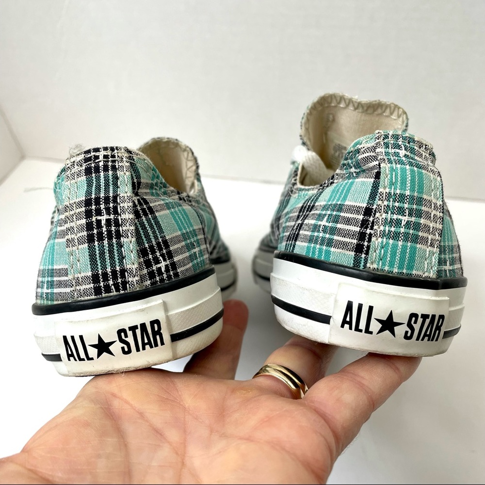 SOLD Converse All Star Plaid Sneakers Low Top Kids Unisex size 4 - Picture 6 of 13